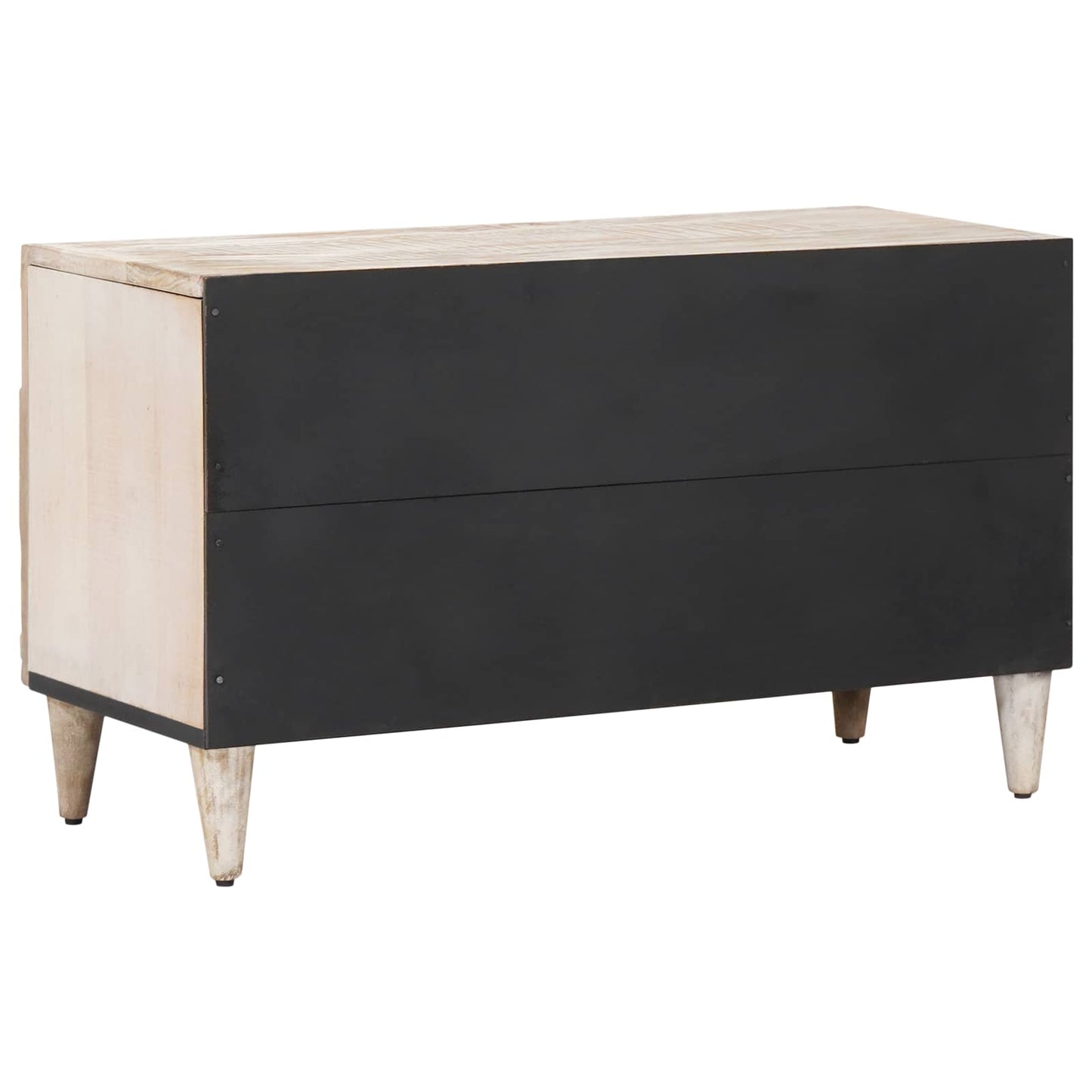 vidaXL TV Cabinet with Shelf White 80 x 31.5 x 46 cm Solid Mango Wood