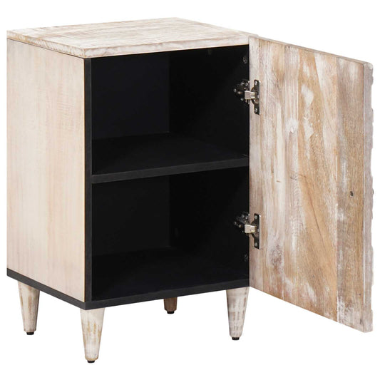 vidaXL Bathroom Cabinet White 38 x 33.5 x 58 cm Solid Mango Wood