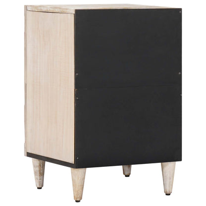vidaXL Bathroom Cabinet White 38 x 33.5 x 58 cm Solid Mango Wood