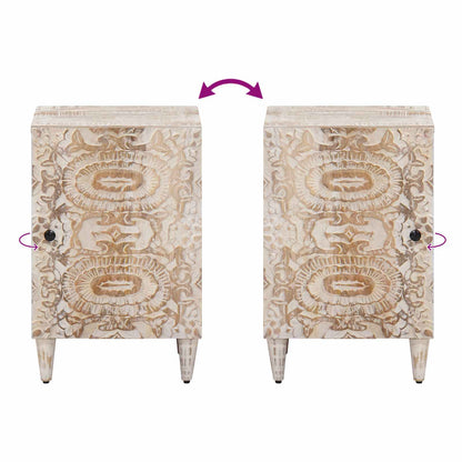 vidaXL Bathroom Cabinet White 38 x 33.5 x 58 cm Solid Mango Wood