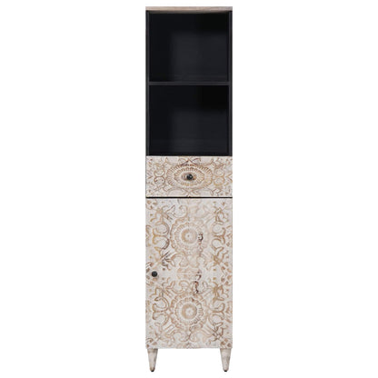 vidaXL Bathroom Cabinet White 38 x 33.5 x 160 cm Solid Mango Wood