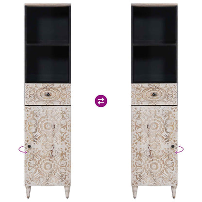 vidaXL Bathroom Cabinet White 38 x 33.5 x 160 cm Solid Mango Wood