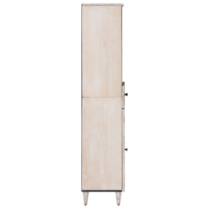 vidaXL Bathroom Cabinet White 38 x 33.5 x 160 cm Solid Mango Wood