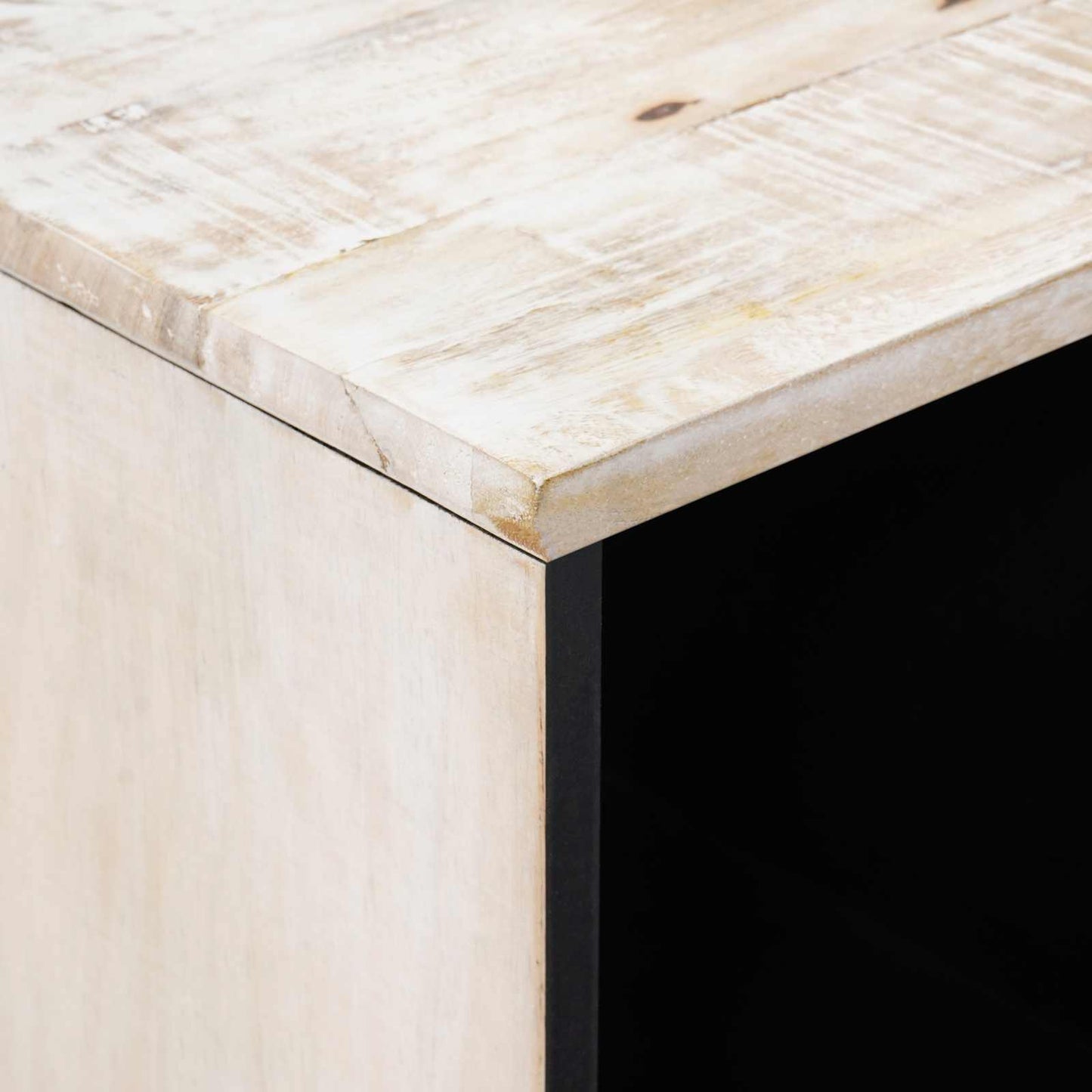 vidaXL Sideboard with Storage White 80 x 33.5 x 75 cm Solid Mango Wood