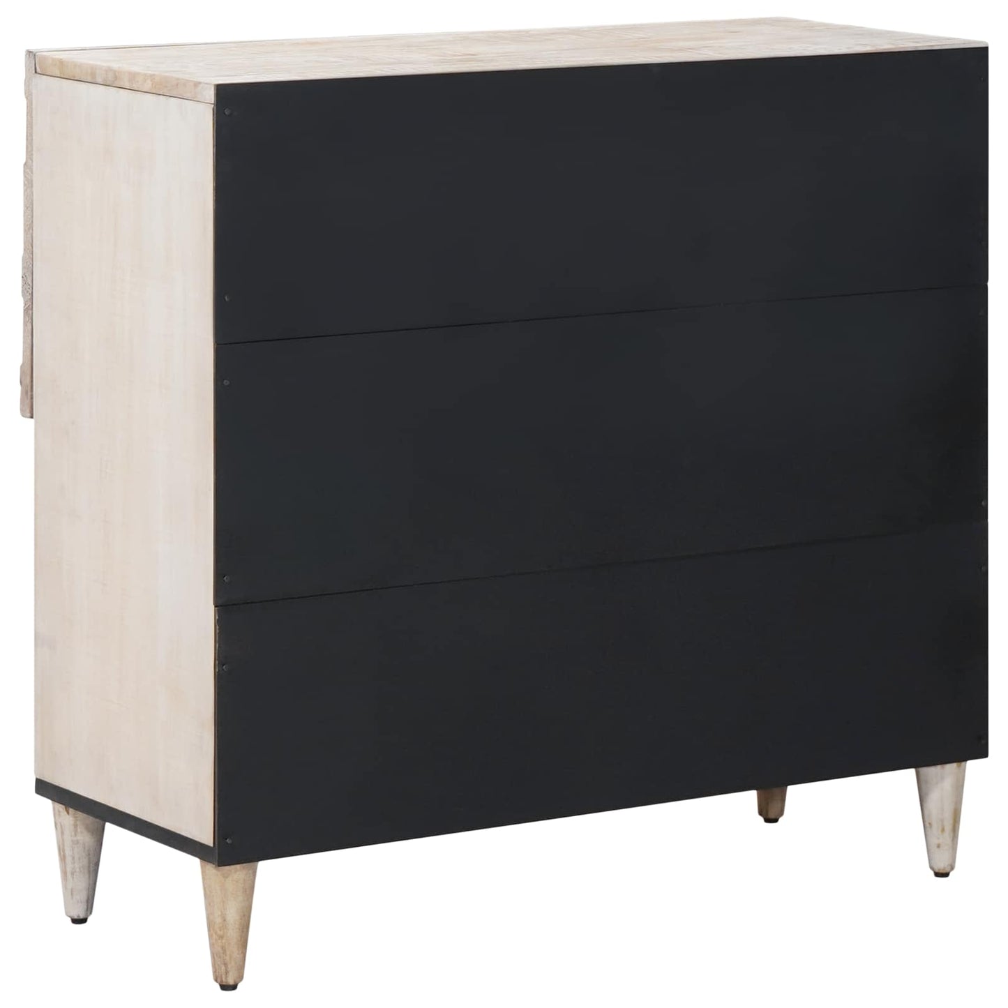 vidaXL Sideboard with Storage White 80 x 33.5 x 75 cm Solid Mango Wood