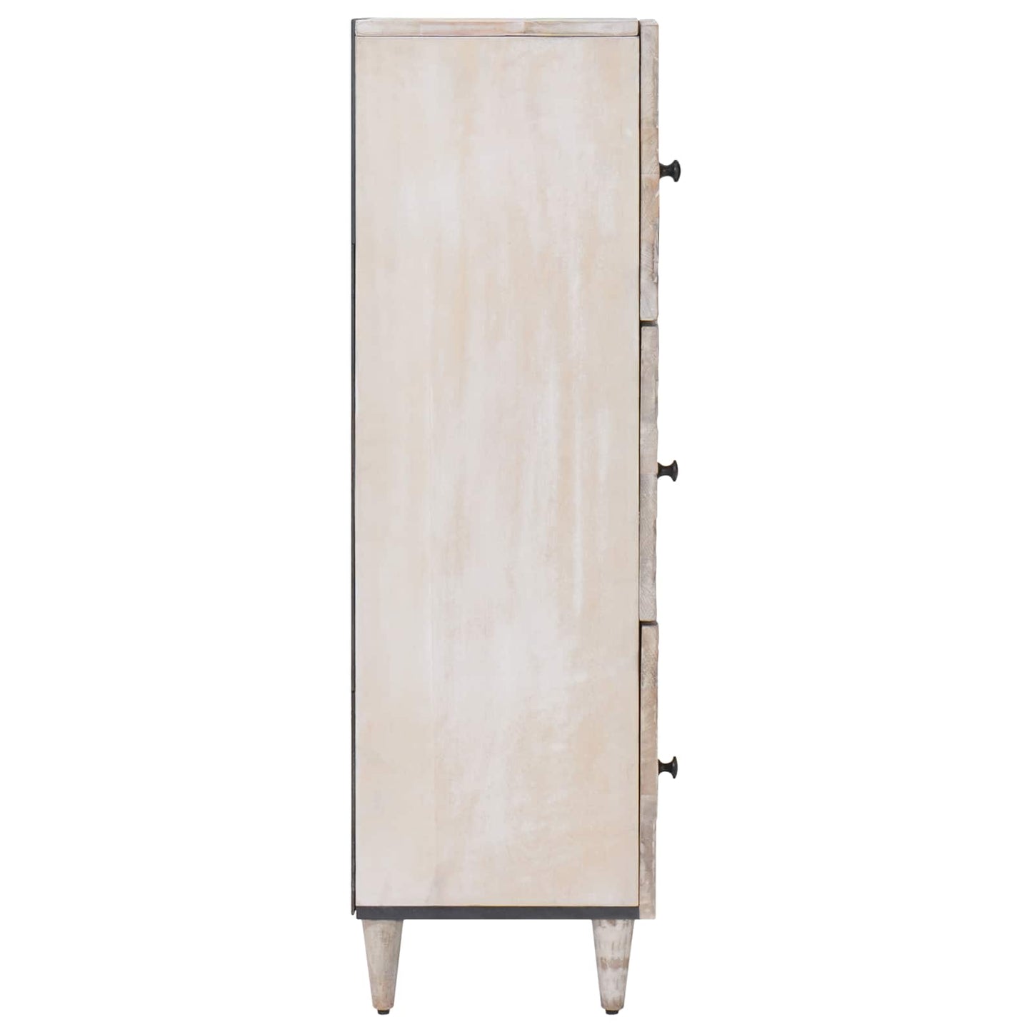 vidaXL High Board with Shelf White 40 x 33.5 x 110 cm Solid Mango Wood
