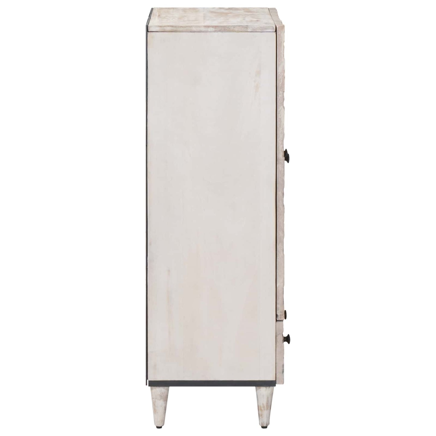 vidaXL High Board with Shelf White 60 x 33.5 x 100 cm Solid Mango Wood