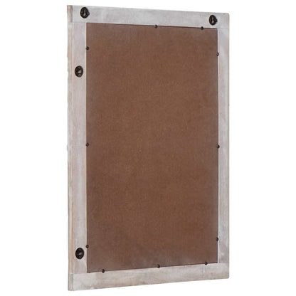 vidaXL Wall Mirror Rectangular White 70 x 50 cm Solid Mango Wood