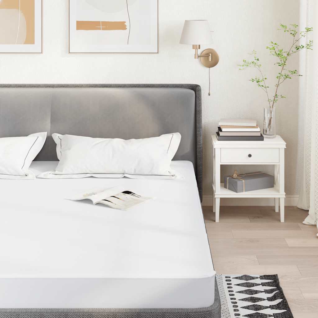 vidaXL Mattress Protector White 200x200 cm Waterproof