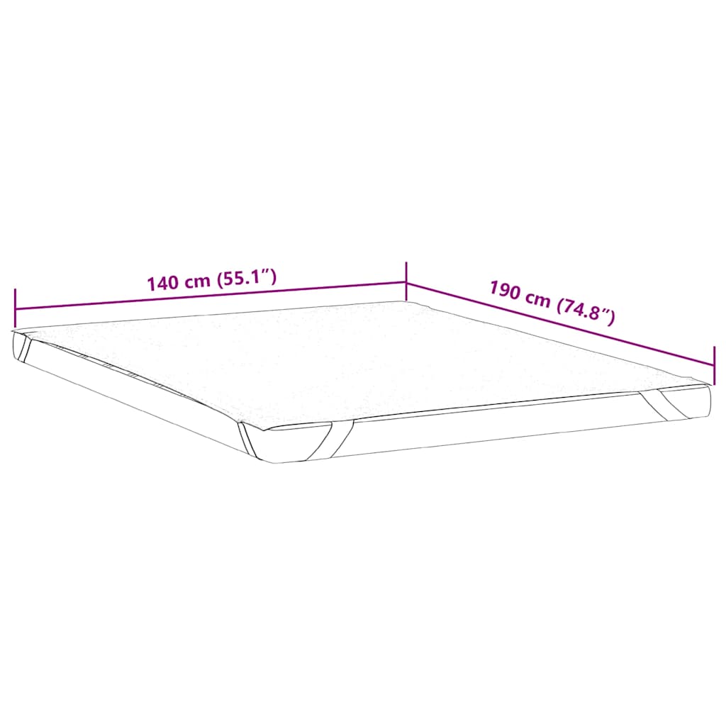 vidaXL Mattress Protector White 140x190 cm Waterproof
