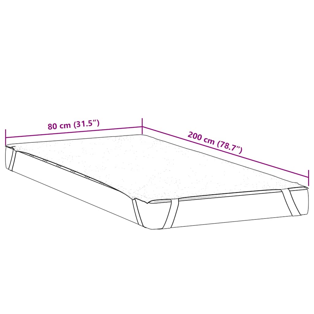 vidaXL Mattress Protector White 80x200 cm Waterproof