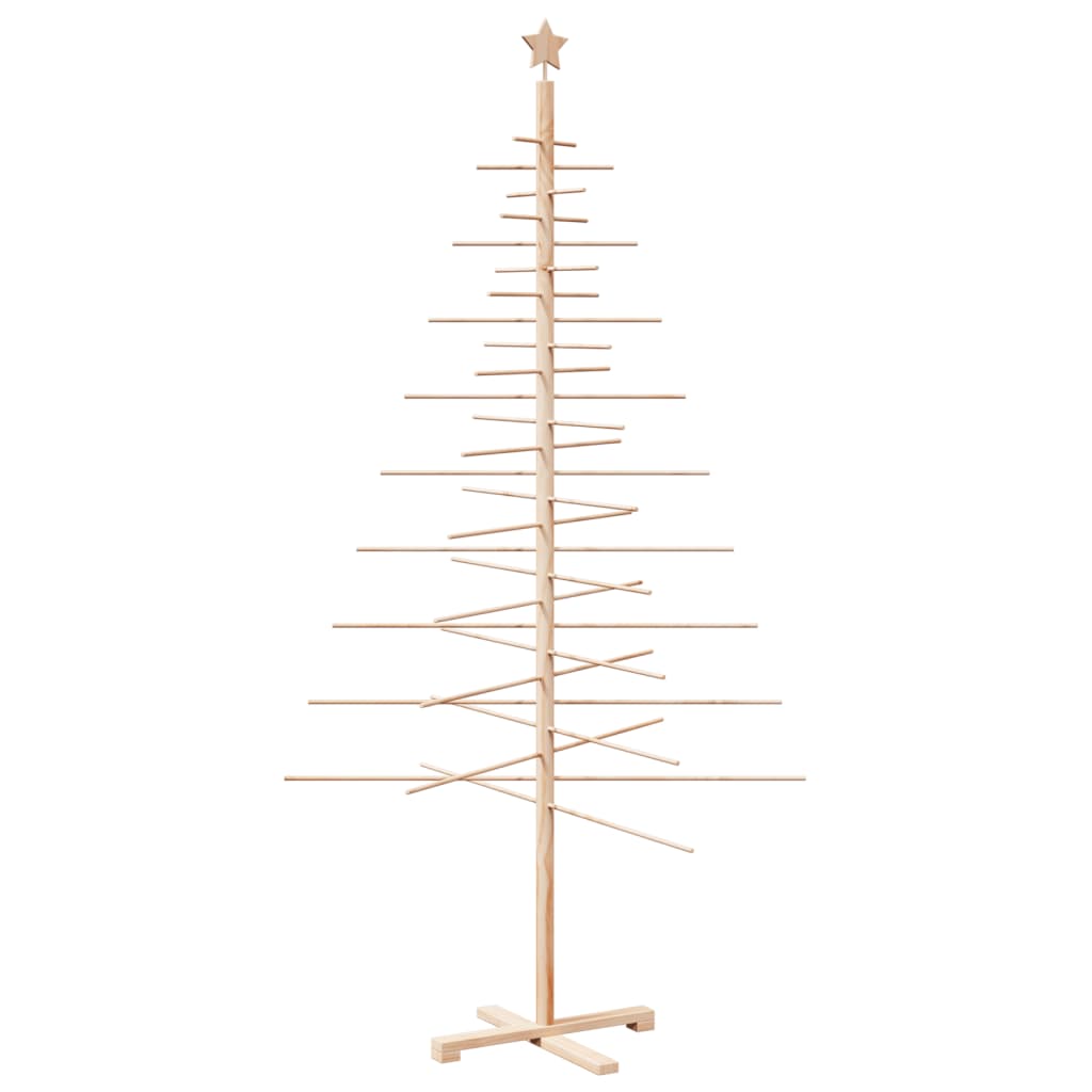 vidaXL Wooden Christmas Tree for Decoration 210 cm Solid Wood Pine