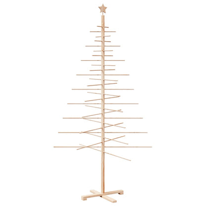 vidaXL Wooden Christmas Tree for Decoration 210 cm Solid Wood Pine