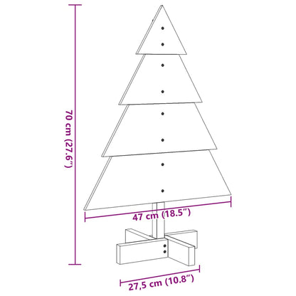 vidaXL Wooden Christmas Tree for Decoration 70 cm Solid Wood