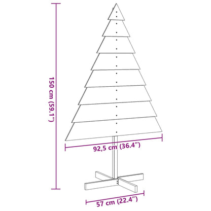 vidaXL Wooden Christmas Tree for Decoration 150 cm Solid Wood