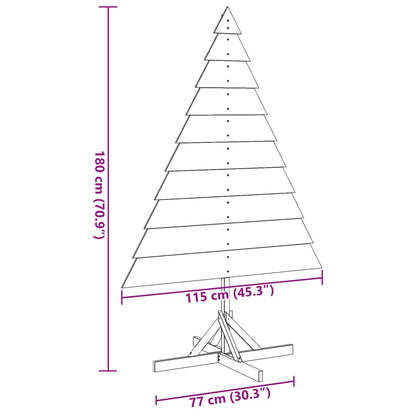 vidaXL Wooden Christmas Tree for Decoration 180 cm Solid Wood