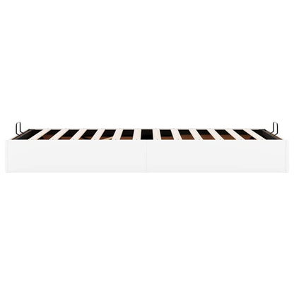 vidaXL Ottoman Bed Frame without Mattress White Single Faux Leather