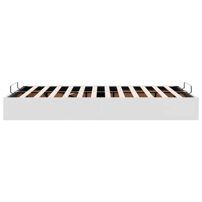 vidaXL Ottoman Bed Frame without Mattress White Double Faux Leather