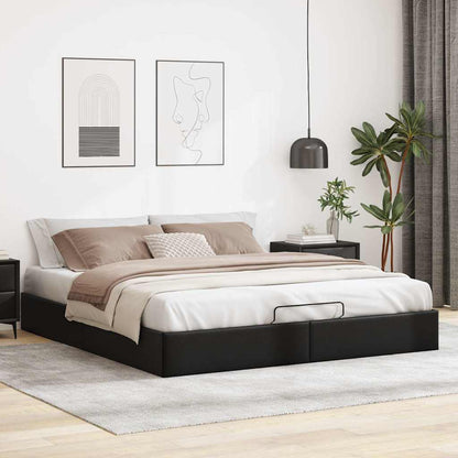 vidaXL Ottoman Bed Frame without Mattress Black