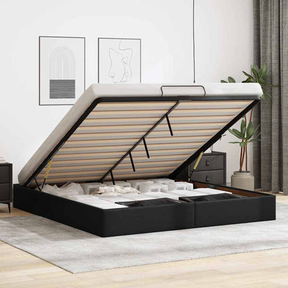 vidaXL Ottoman Bed Frame without Mattress Black