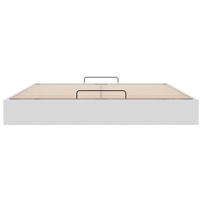 vidaXL Ottoman Bed Frame without Mattress White Super King Faux Leather