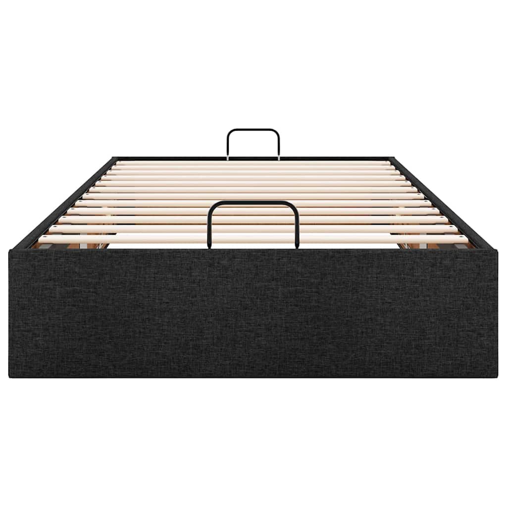 vidaXL Ottoman Bed Frame without Mattress Black Single Fabric