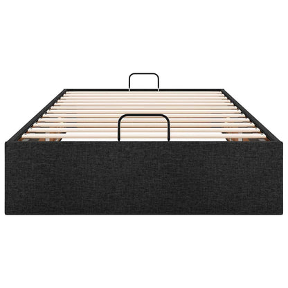 vidaXL Ottoman Bed Frame without Mattress Black Single Fabric