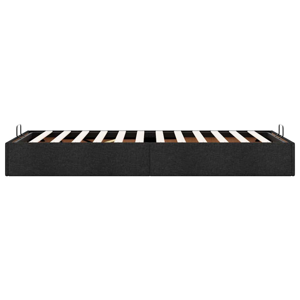 vidaXL Ottoman Bed Frame without Mattress Black Single Fabric
