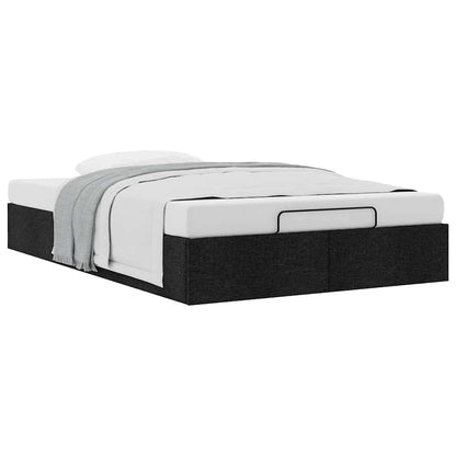 vidaXL Ottoman Bed Frame without Mattress Black Double Fabric
