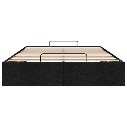 vidaXL Ottoman Bed Frame without Mattress Black Double Fabric