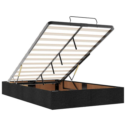 vidaXL Ottoman Bed Frame without Mattress Black Double Fabric