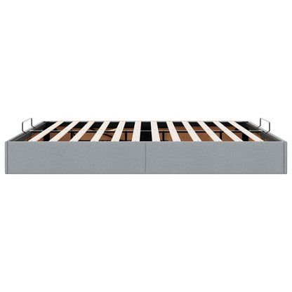 vidaXL Ottoman Bed Frame without Mattress Light Grey Super King Fabric