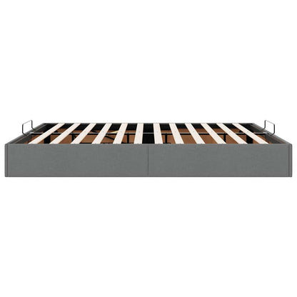 vidaXL Ottoman Bed Frame without Mattress Dark Grey Super King Fabric