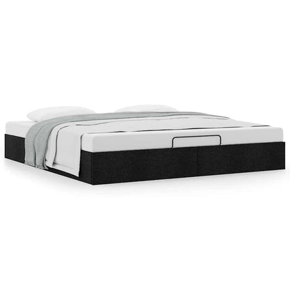 vidaXL Ottoman Bed Frame without Mattress Black Super King Fabric