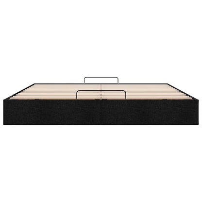 vidaXL Ottoman Bed Frame without Mattress Black Super King Fabric
