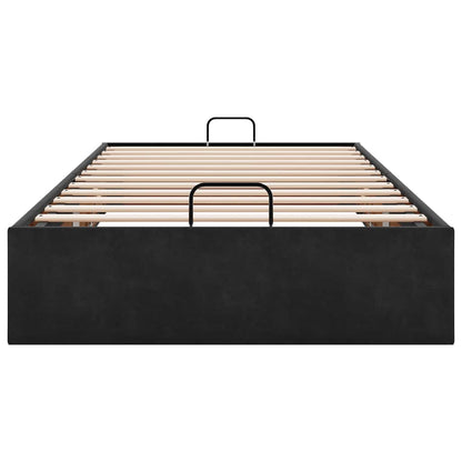 vidaXL Ottoman Bed Frame No Mattress Black Single Velvet