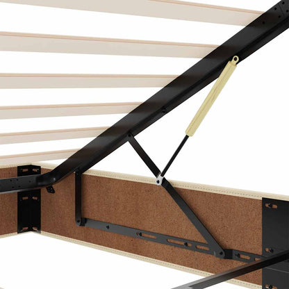 vidaXL Ottoman Bed Frame No Mattress Black Double Velvet