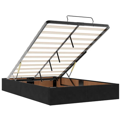 vidaXL Ottoman Bed Frame No Mattress Black Double Velvet