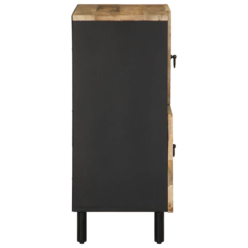 vidaXL Sideboard 80x33.5x75 cm Solid Rough Wood Mango