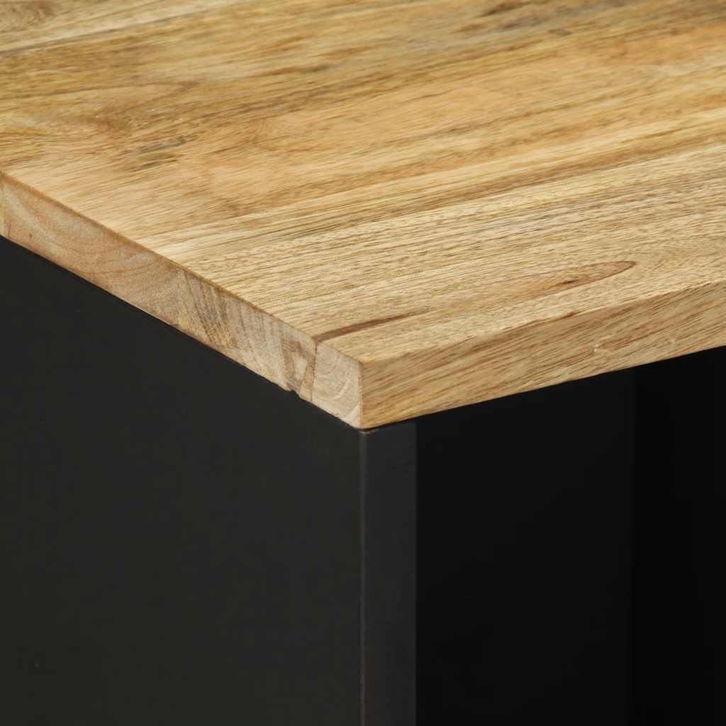vidaXL Sideboard 80x33.5x75 cm Solid Rough Wood Mango