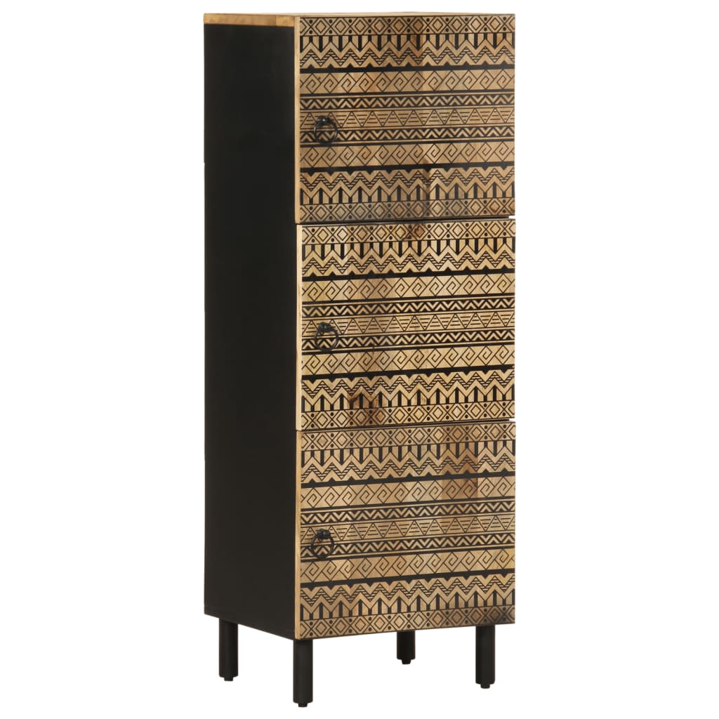 vidaXL Highboard 40x33.5x110 cm Solid Rough Wood Mango