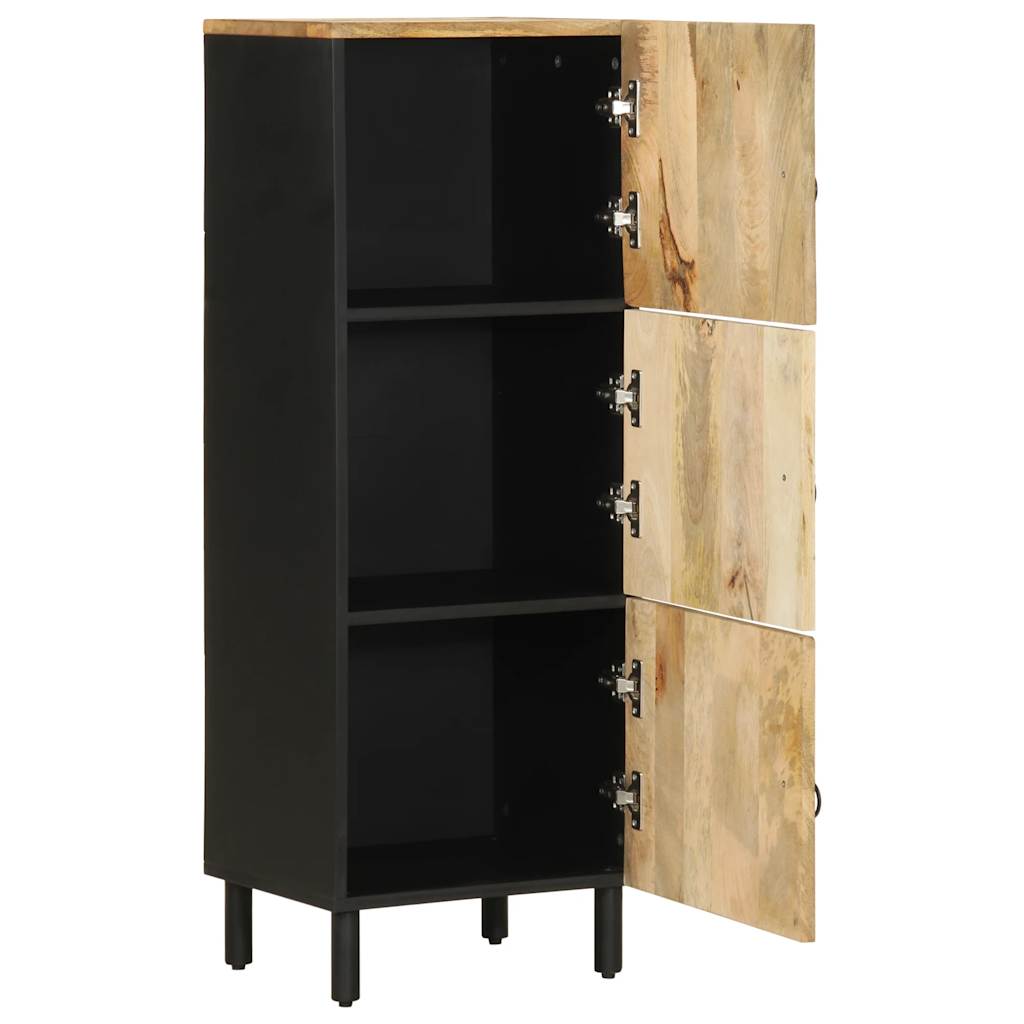 vidaXL Highboard 40x33.5x110 cm Solid Rough Wood Mango