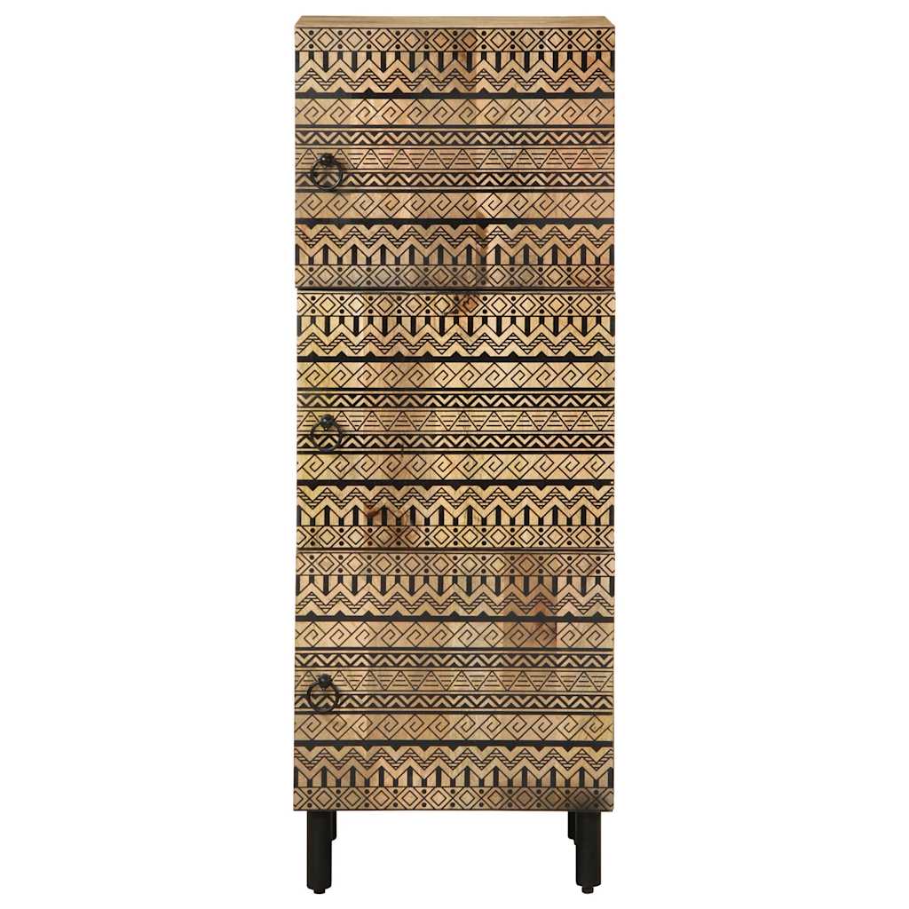 vidaXL Highboard 40x33.5x110 cm Solid Rough Wood Mango