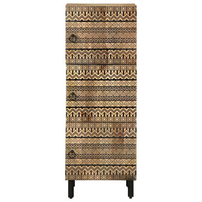 vidaXL Highboard 40x33.5x110 cm Solid Rough Wood Mango