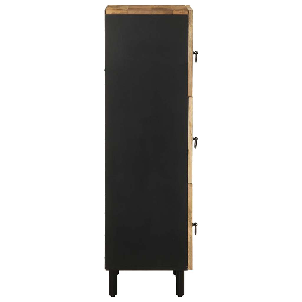 vidaXL Highboard 40x33.5x110 cm Solid Rough Wood Mango