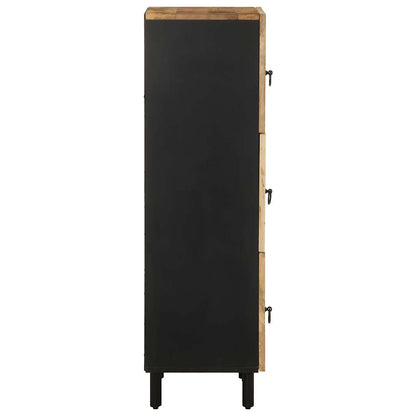 vidaXL Highboard 40x33.5x110 cm Solid Rough Wood Mango