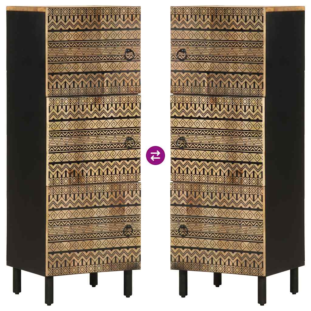 vidaXL Highboard 40x33.5x110 cm Solid Rough Wood Mango