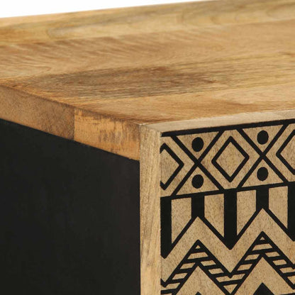 vidaXL Highboard 40x33.5x110 cm Solid Rough Wood Mango