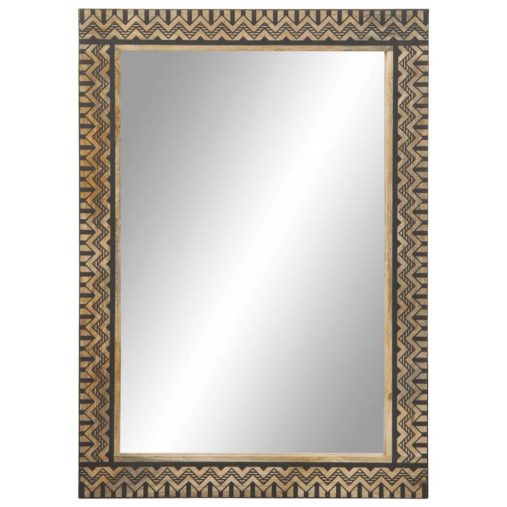 vidaXL Bathroom Mirror 50x70 cm Solid Wood Mango and Glass