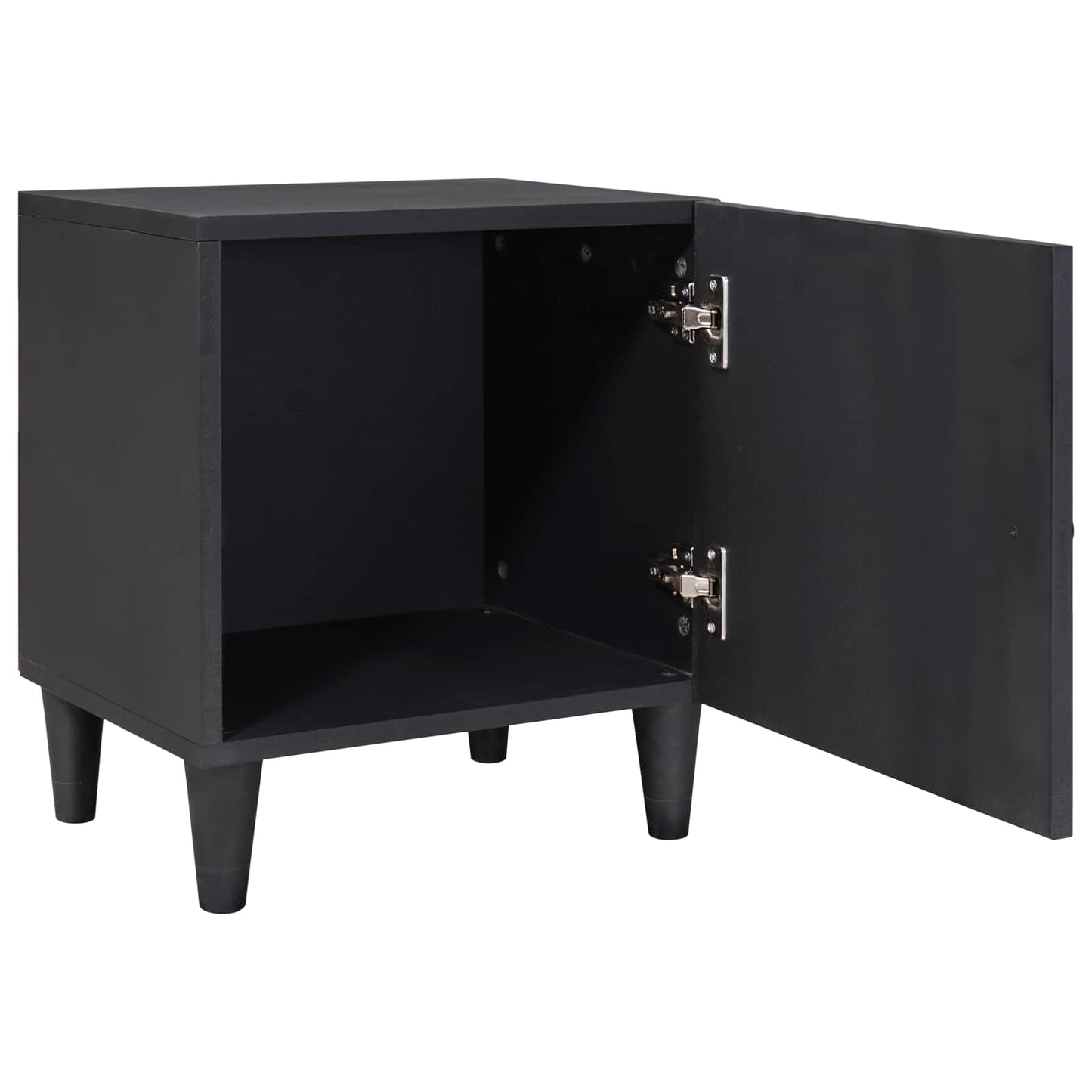 vidaXL Bedside Cabinet with Door Black 40 x 33 x 46 cm